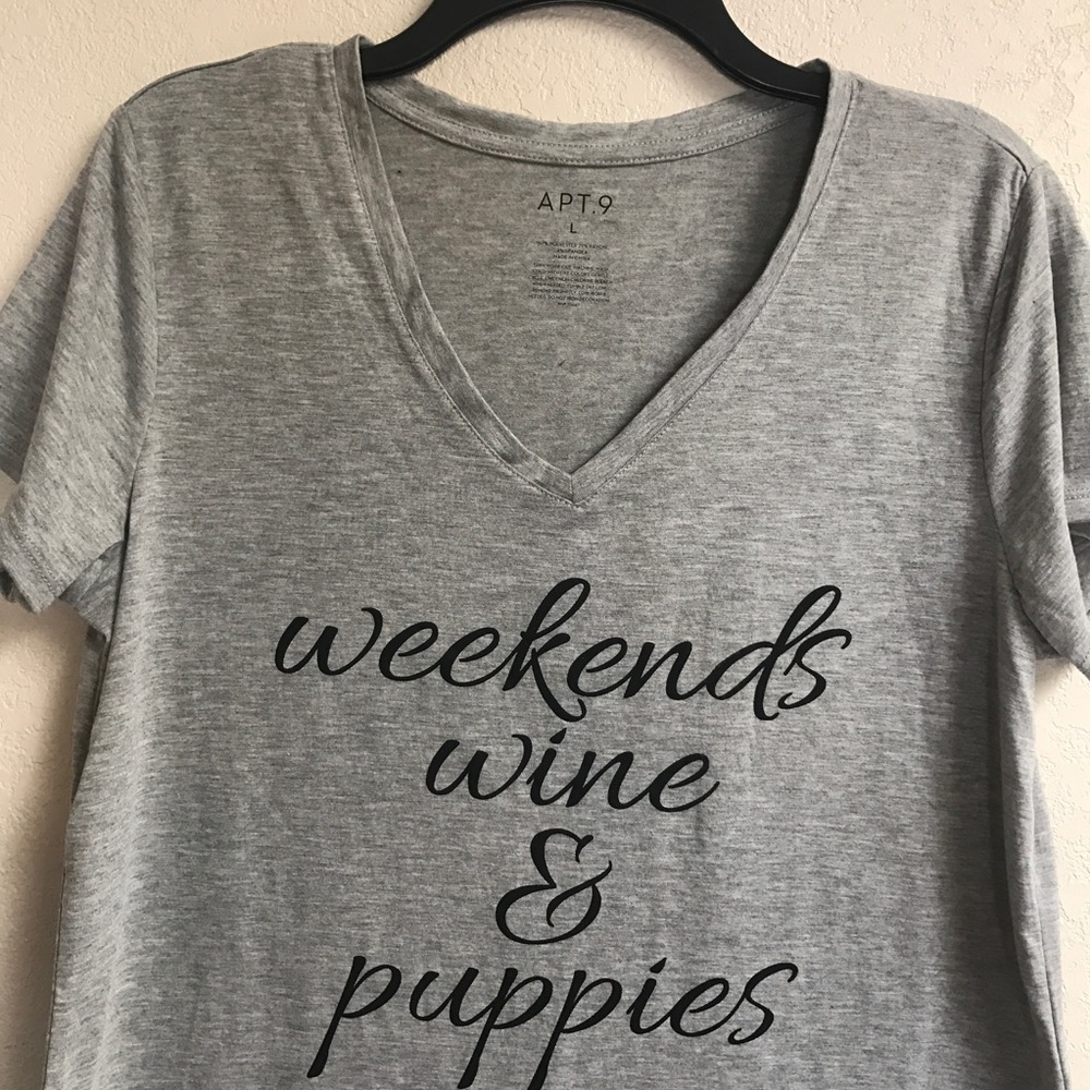 Weekends, wine & puppies Tshirt